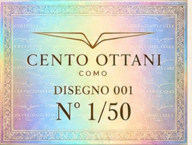 Cento Ottani holographic plate: Disegno 001, N° 1/50